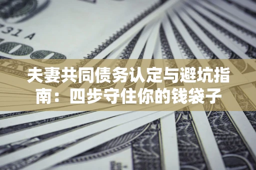 武汉夫妻共同债务认定与避坑指南：四步守住你的钱袋子