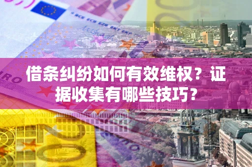 武汉借条纠纷如何有效维权？证据收集有哪些技巧？
