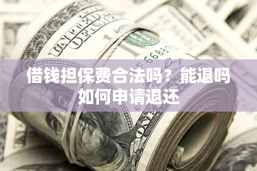 武汉借钱担保费合法吗？能退吗如何申请退还