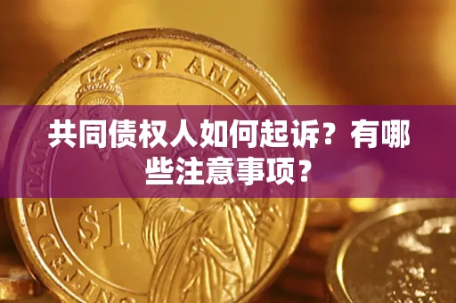 武汉共同债权人如何起诉？有哪些注意事项？