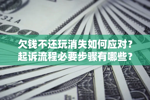 武汉欠钱不还玩消失如何应对？起诉流程必要步骤有哪些？