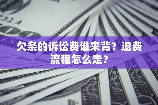 武汉欠条的诉讼费谁来背？退费流程怎么走？